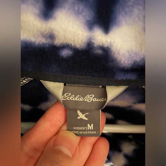 Eddie Bauer 1/2 zip Tie Dye Fleece Jacket - Picture 3 of 3